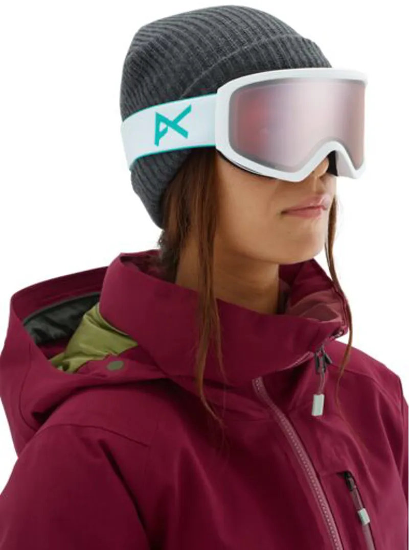 Anon Insight Ladies Ski Goggles 2020 White/Sonar Silver / Amber Lenses