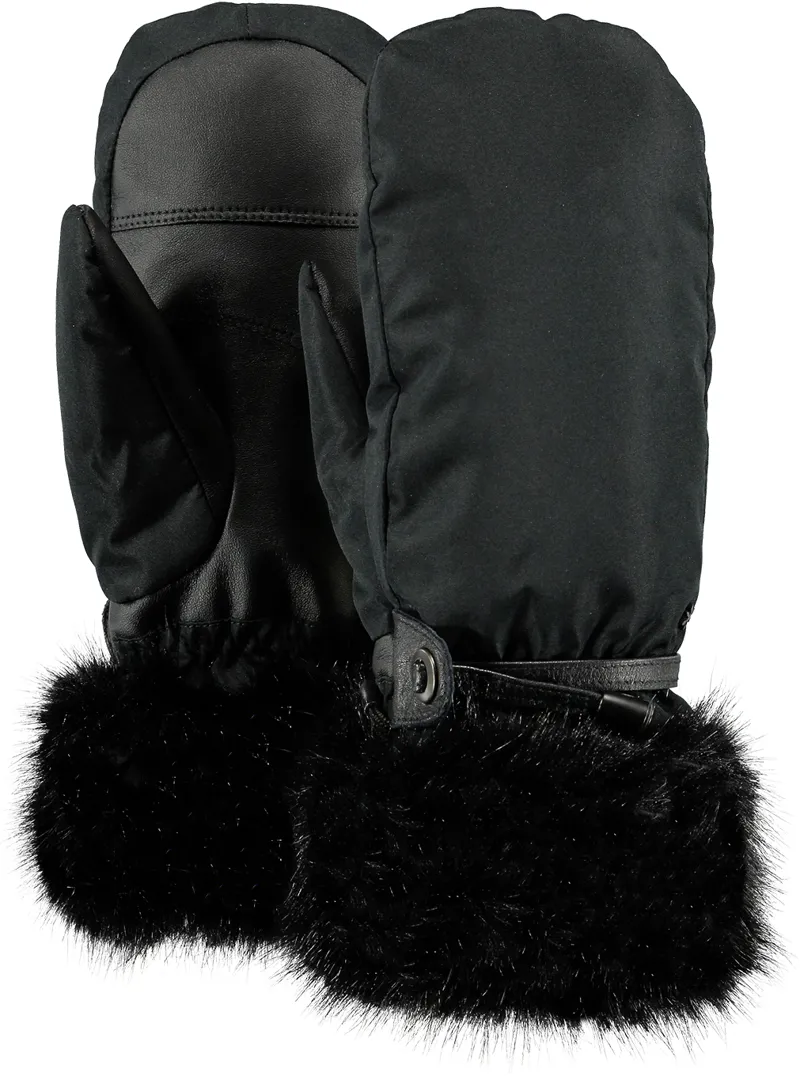 ladies fur mittens