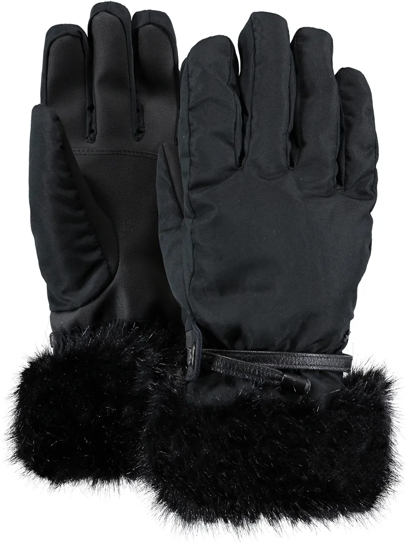 white gloves with fur