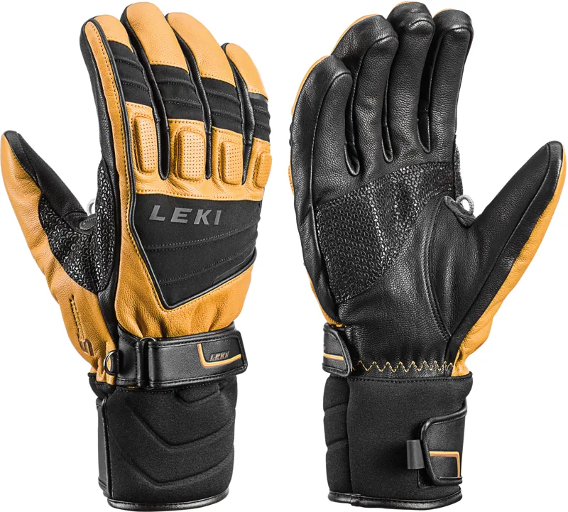 tan ski gloves