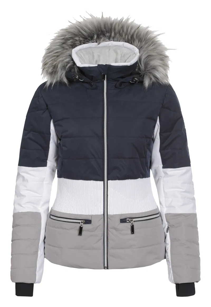 ladies ski jacket fur hood