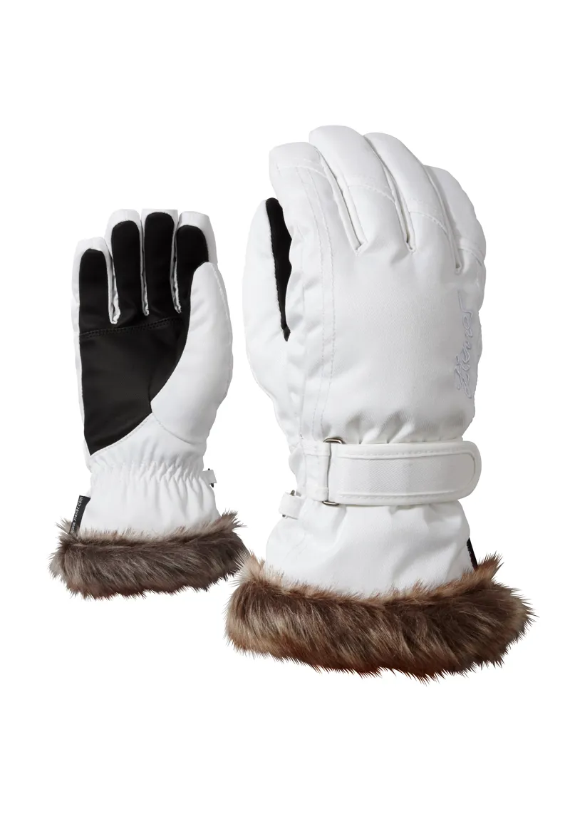fur ski gloves