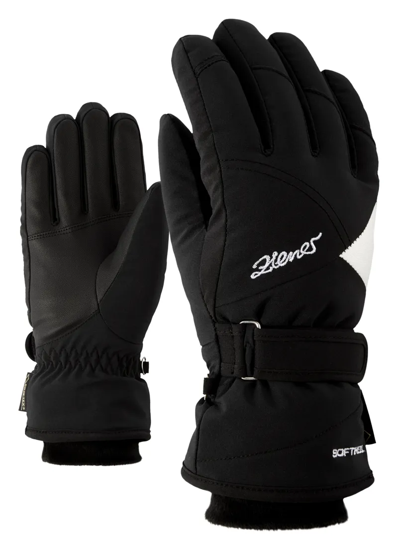 Ziener Karla GoreTex Ladies Ski Gloves Black / White