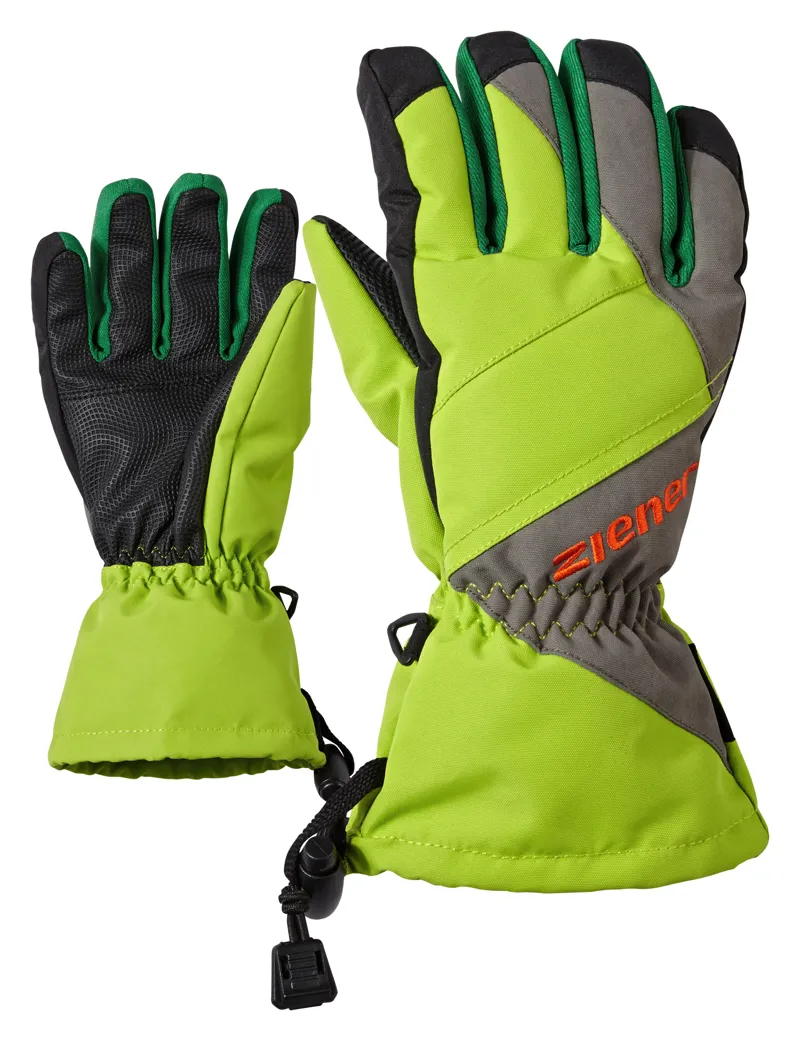 Ziener Agil AS Boys Junior Ski Glove Lime Green