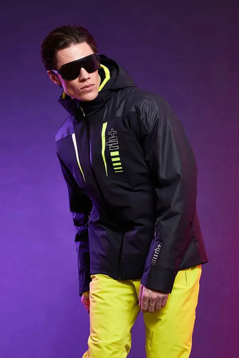 2021 RH+ Zero Mens Ski Jacket Black/Acid
