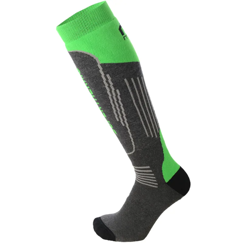 Mico 2698 Superthermo Junior Kids Warm Ski Socks Anthracite/Green