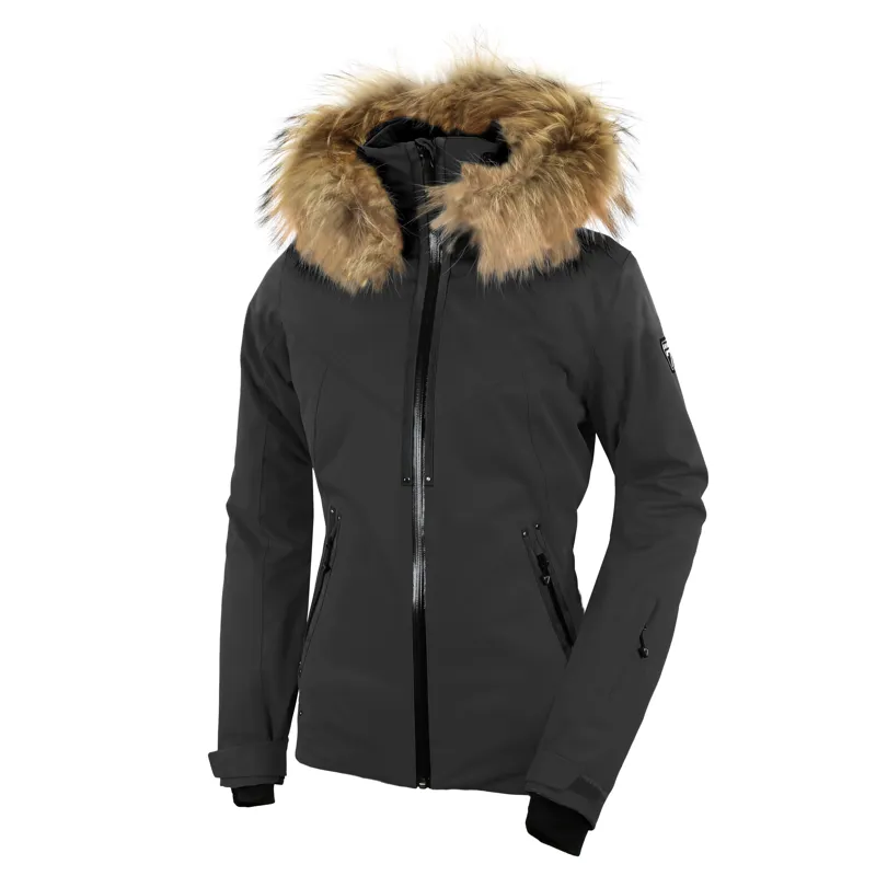 Degre 7 Geod Ladies Insulated Fur trim Ski Jacket Black