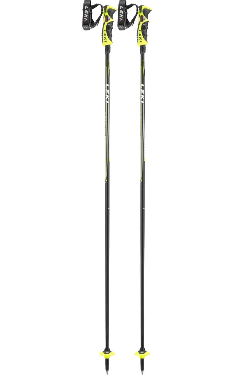 Leki Carbon 14 Trigger S Mens Ski Poles 2020 Black/Yellow