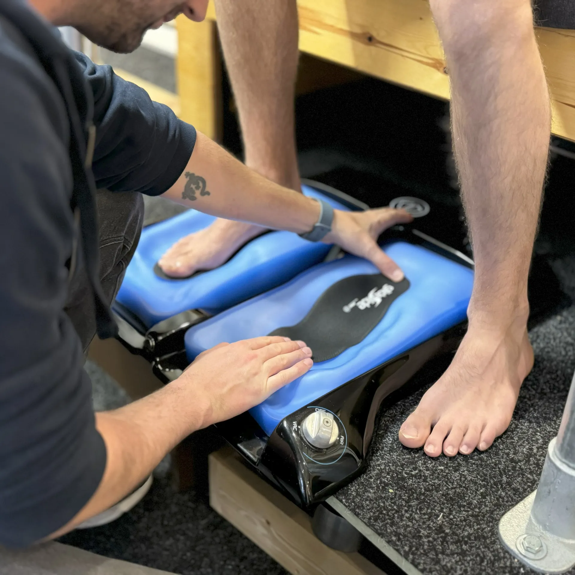 Professional ski boot fitting session