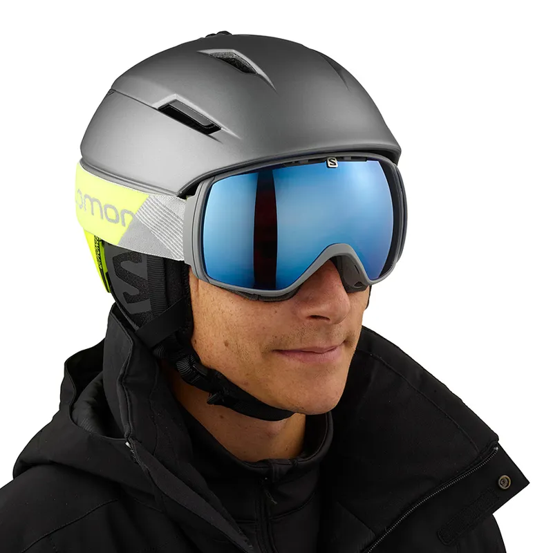 Salomon Pioneer Custom Air Mens Ski Helmet 2020 Grey / Yellow