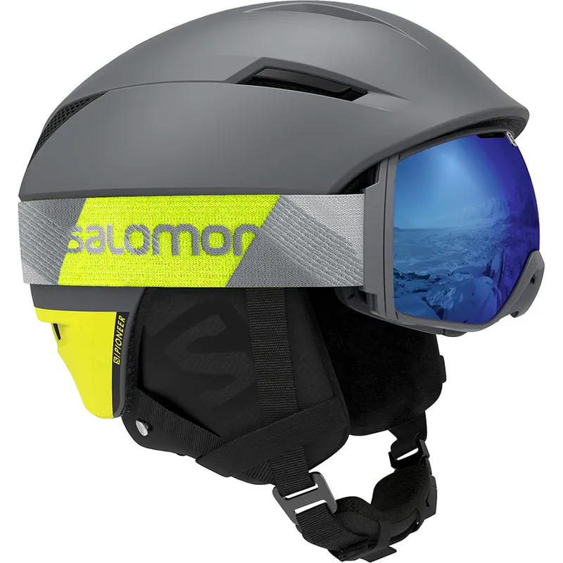 Salomon Pioneer Custom Air Mens Ski Helmet 2020 Grey / Yellow