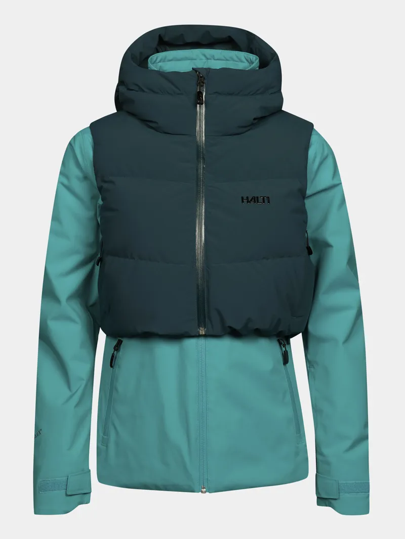 2027 Halti Varion Womens 2 in 1 Ski Jacket Lapis Green-2