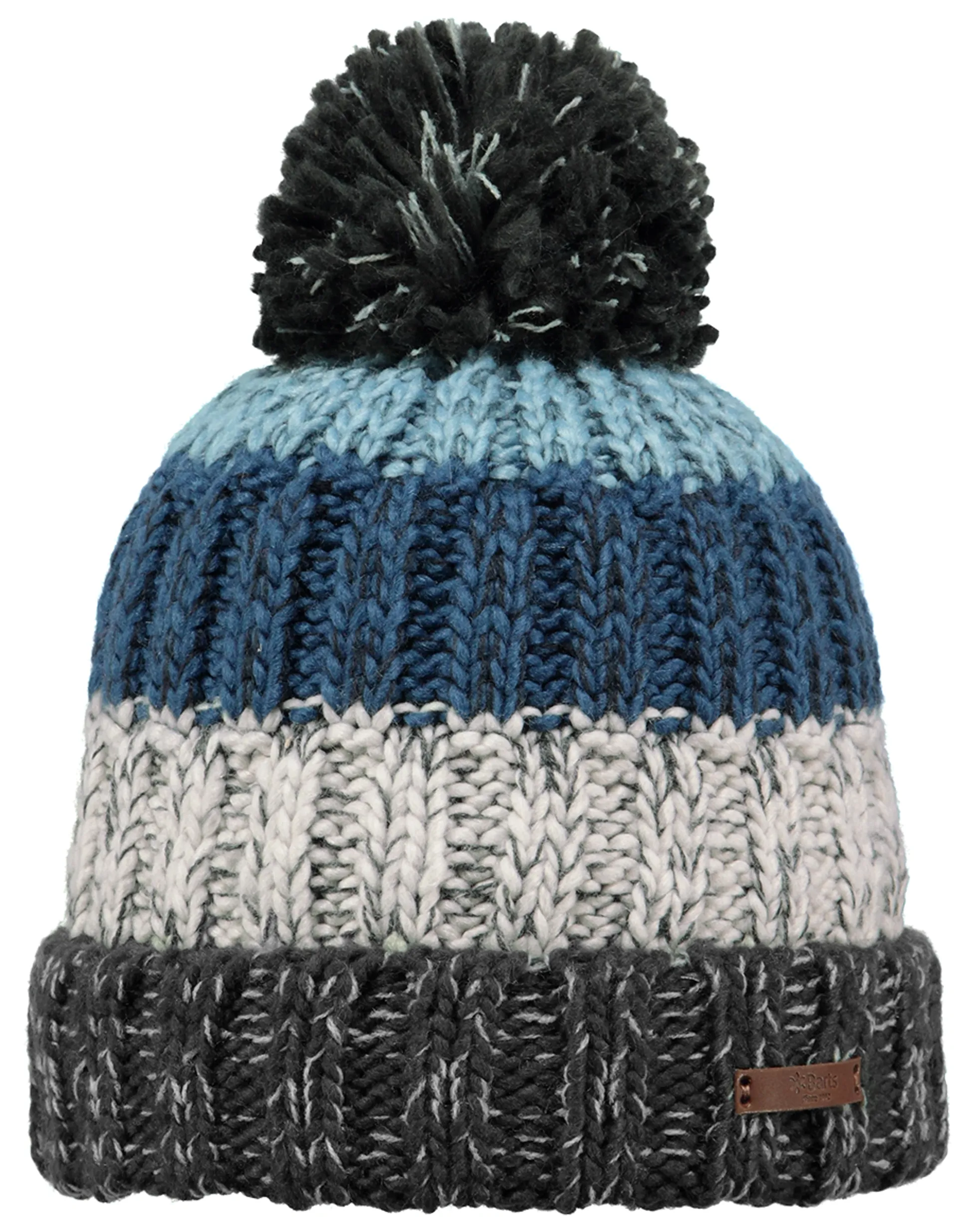 2025 Barts Wilhelm men's beanie bobble hat charcoal