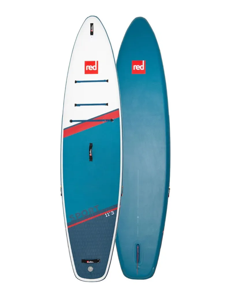 2023 Red Paddle Co 11.3 sport paddle board package hybrid tough blue