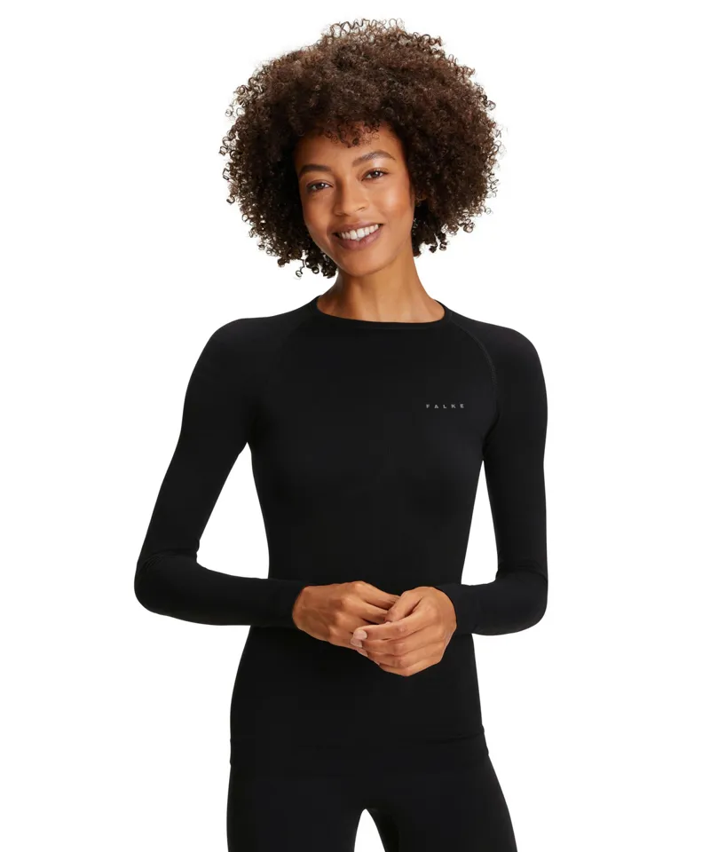 2024 Falke crew neck Womens base layer top black