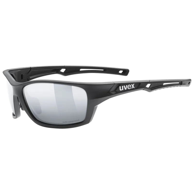 2026 Uvex 232 polarised sunglasses black/silver lens