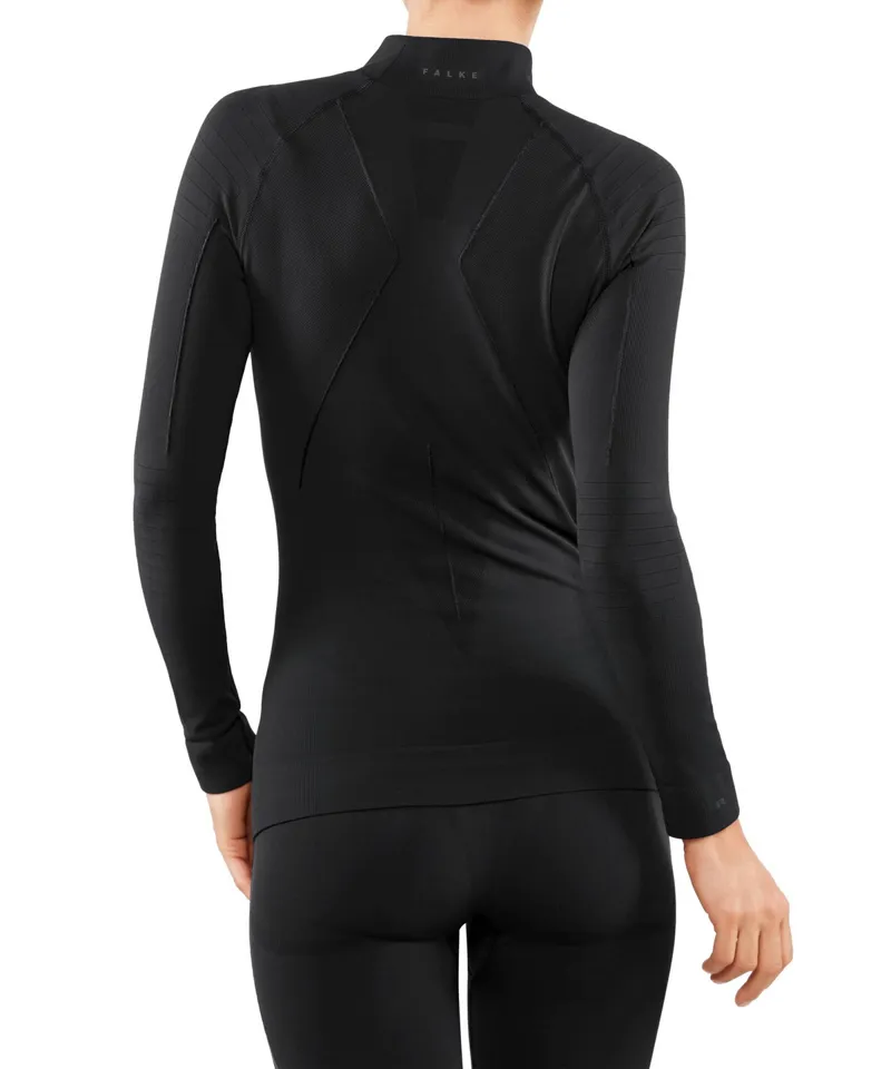 2023 Falke Max Warm turtleneck Womens base layer top Black-1