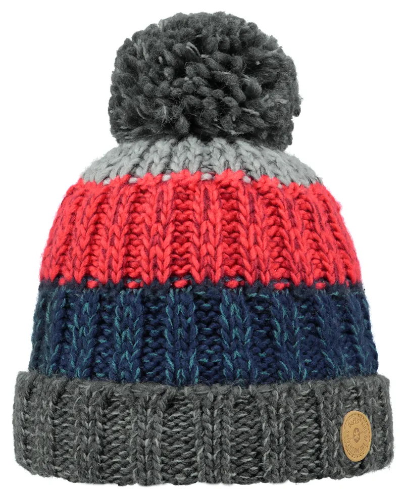 2023 Barts Wilhelm Boys Bobble Beanie Hat Anthracite