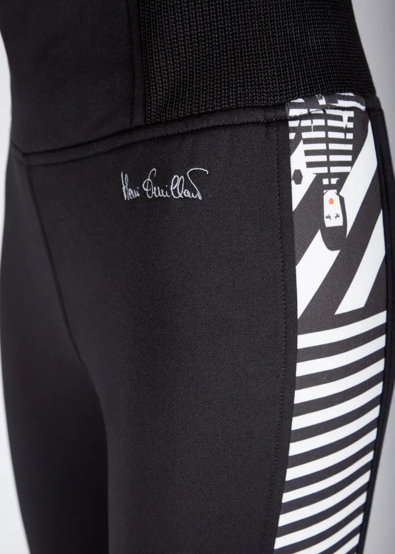 2023 HD Henri Duvillard Milly Womens base layer bottoms black-2