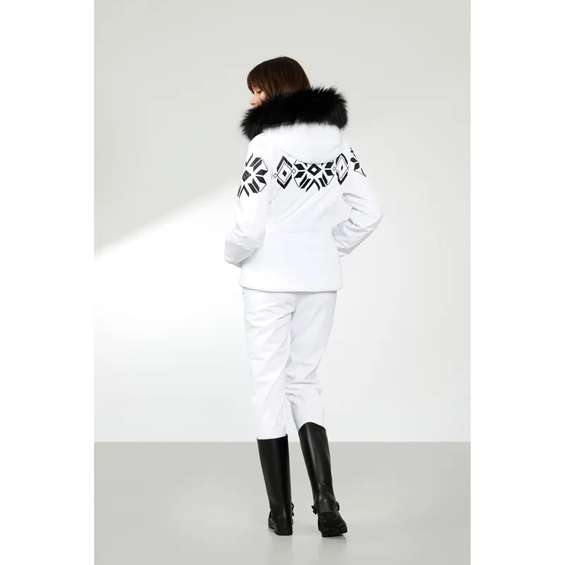 2023 Poivre Blanc Aztec Womens ski jacket white-3