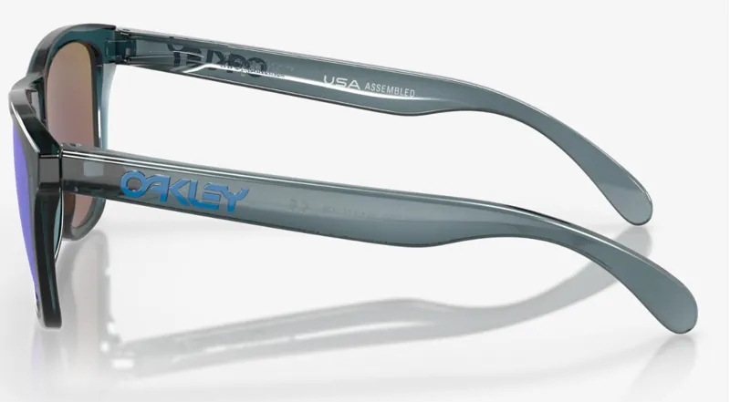 2025 Oakely Frogskins Crystal Black/Prizm Sapphire Polar Sunglasses-3
