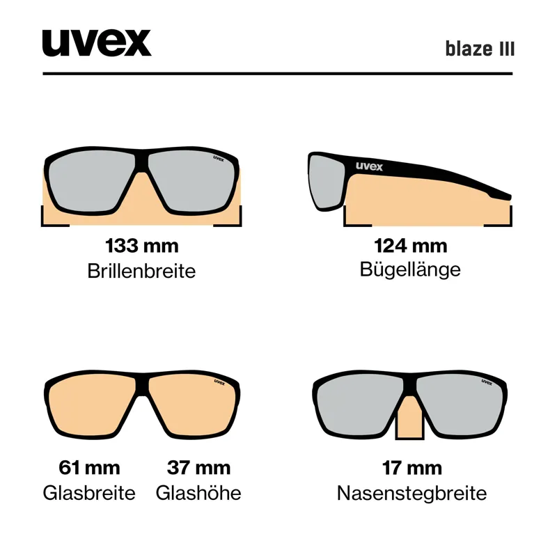 2026 Uvex Blaze III sunglasses white/black lens-6