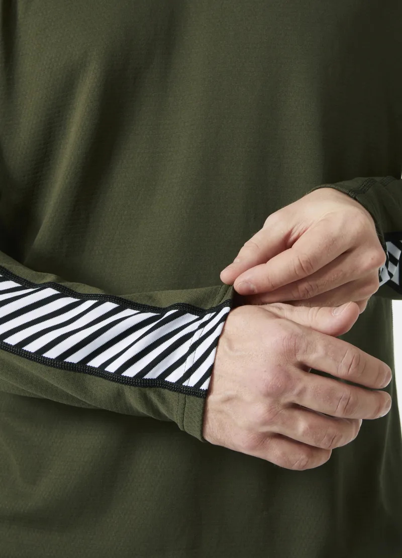 2024 Helly Hansen Lifa Active Stripe men's base layer top green-4