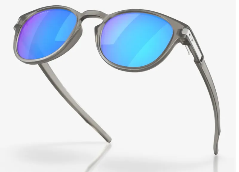 2025 Oakley Latch Matte Grey Ink/Prizm Sapphire Polar Sunglasses-4