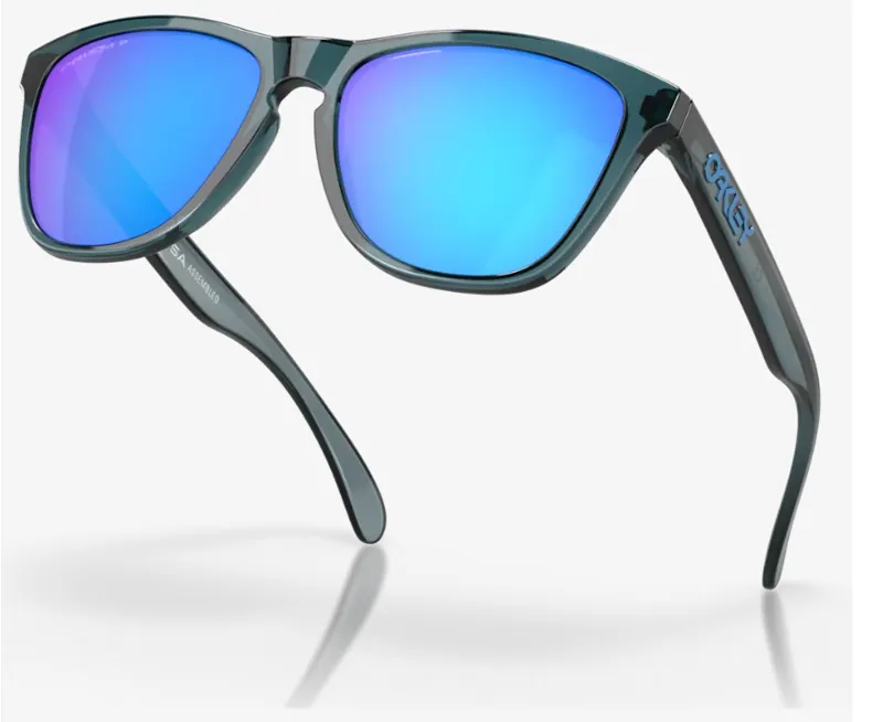 2025 Oakely Frogskins Crystal Black/Prizm Sapphire Polar Sunglasses-4