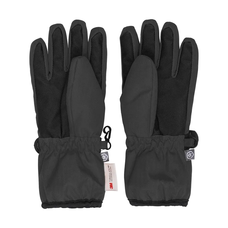 2026 Color kids jr kids ski gloves black-1