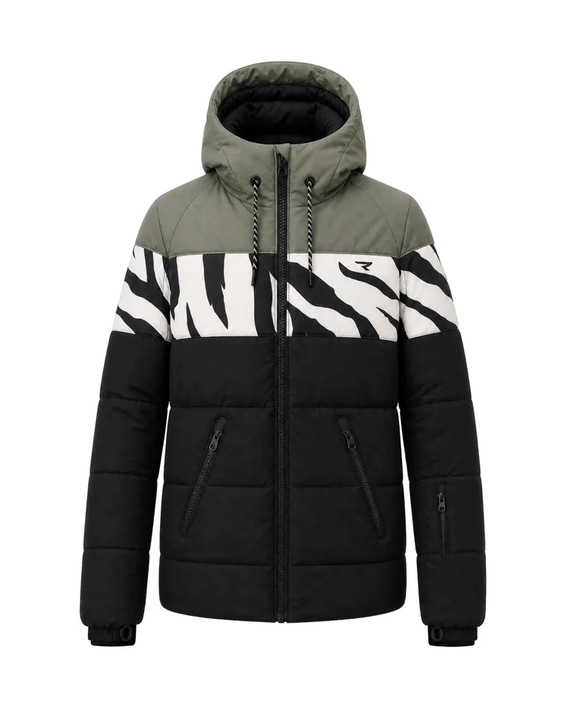 2027 Rehall Nady Womens Ski Jacket Tiger Stripes Black