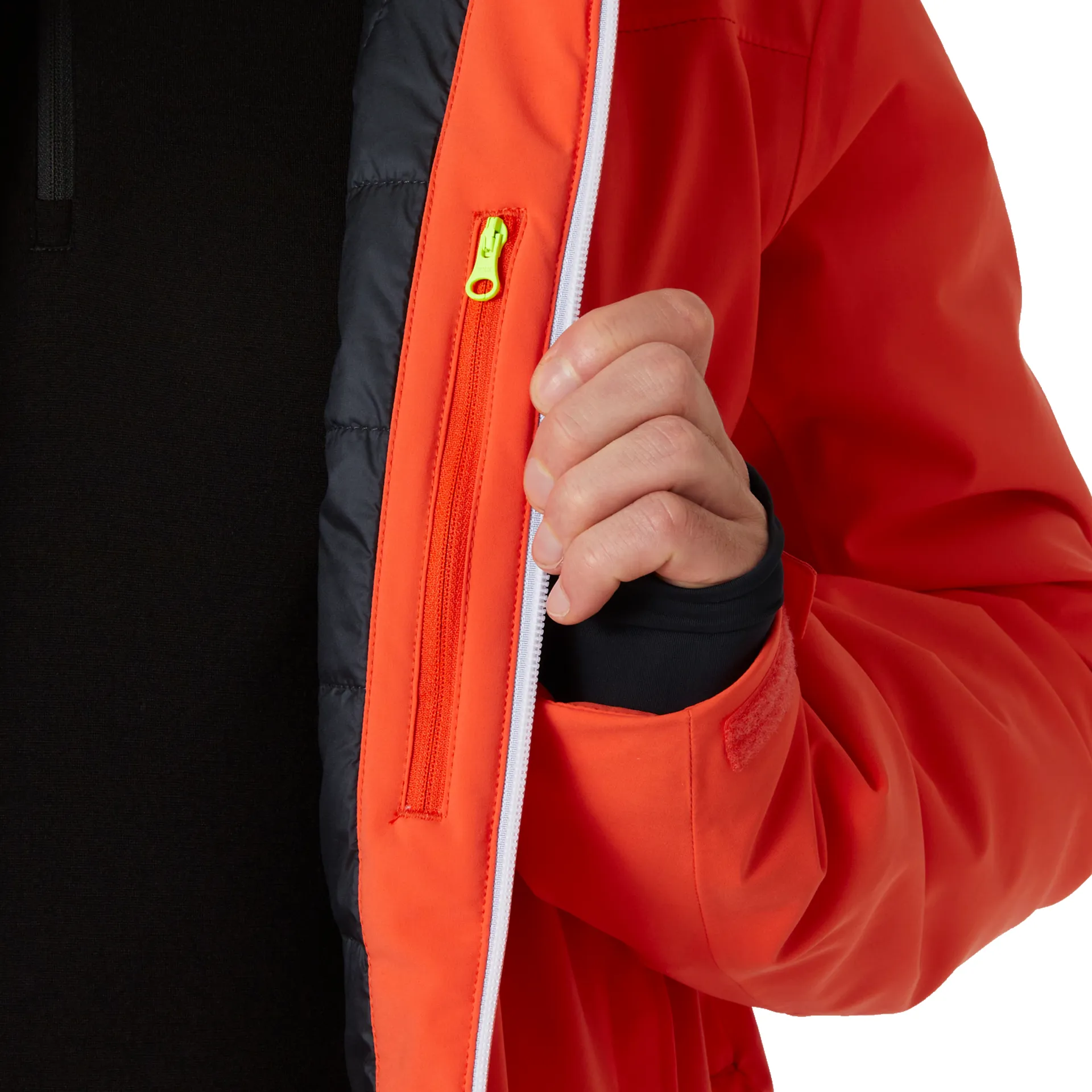 2025 Helly Hansen Alpha Lifaloft ski jacket cherry tomato