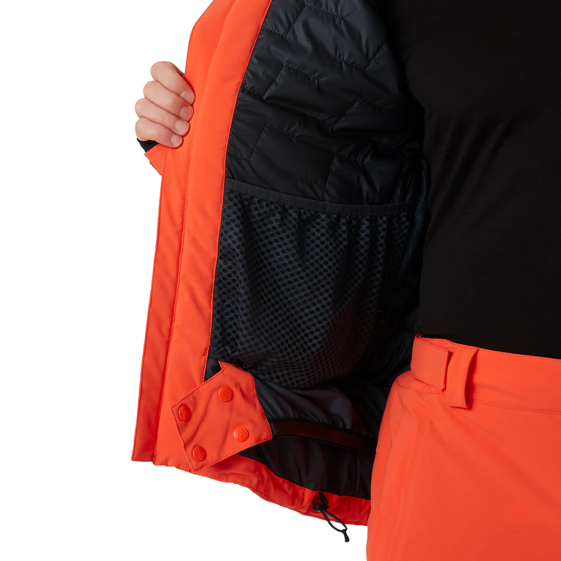 2025 Helly Hansen Alpha Lifaloft ski jacket cherry tomato