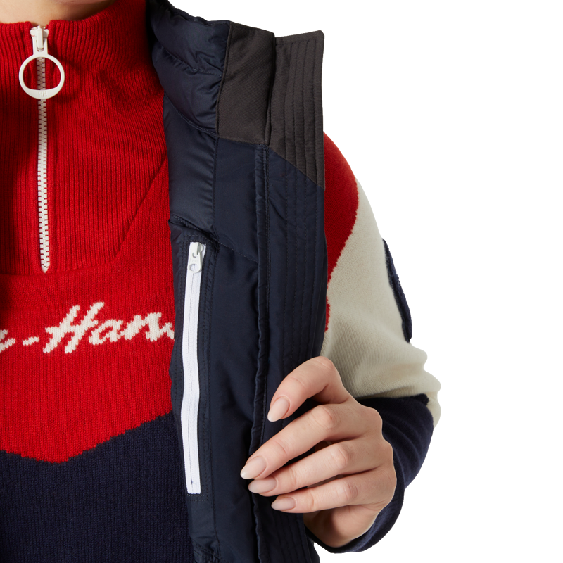 2025 Helly Hansen Apres Gilet women's midlayer navy-2