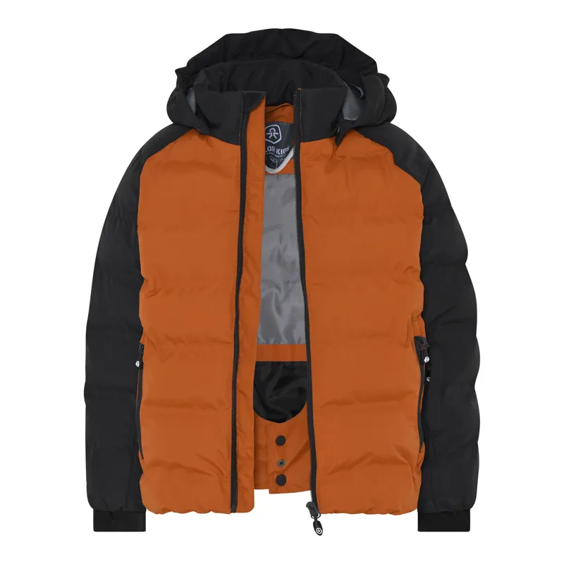 2024 Color Kids Puffer kids ski jacket rust orange-2
