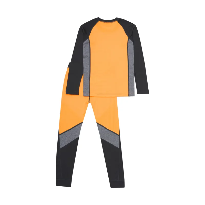 2025 Color Kids Colorblock kids base layer set orange-1