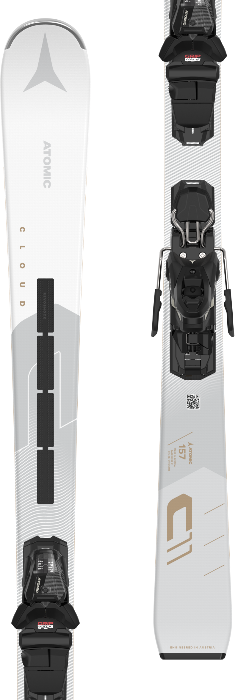 2025 Atomic Cloud C11 Revoshock light women's skis + M10 GW bindings-3