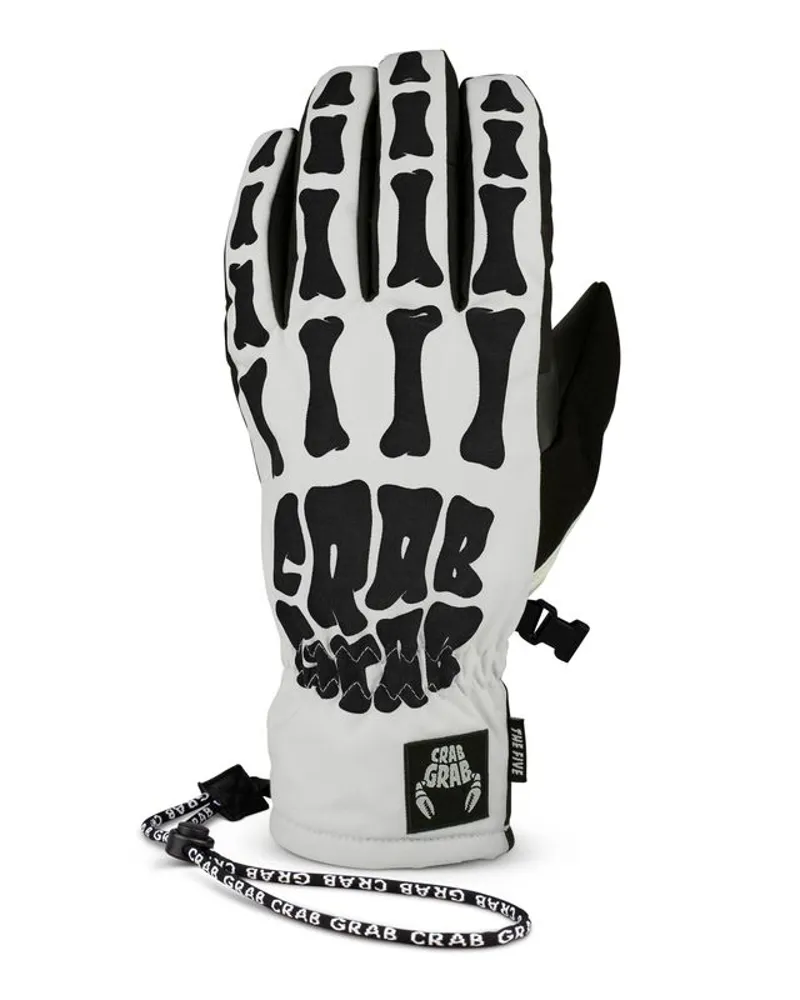 2027 Crab Grab Five Gloves White Bones
