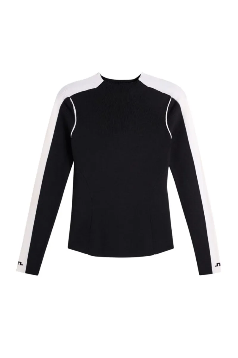 2027 J.Lindeberg Vale Rib Womens Knitted Sweater Black