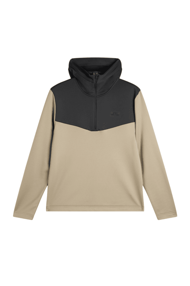 2027 J.indeberg Maclean Midlayer 1/4 Zip Hoodie Brindle