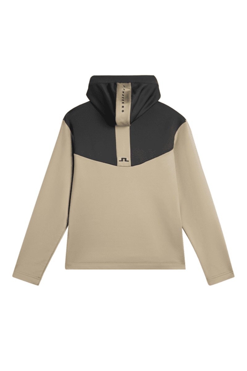 2027 J.indeberg Maclean Midlayer 1/4 Zip Hoodie Brindle-1