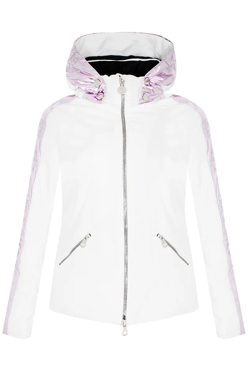2023 High Society Skylar Womens ski jacket white/lilac