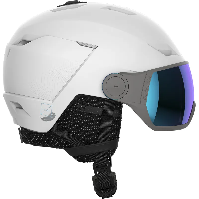SALOMON ICON LT visor Lサイズ 2024 Salomon Icon LT visor Womens ski helmet White