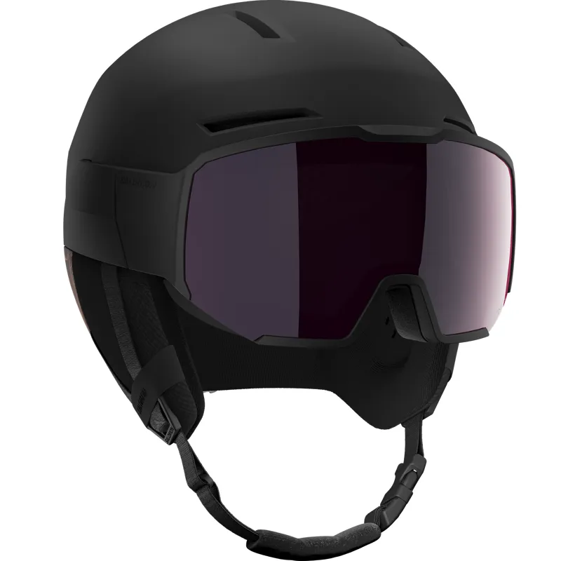 2025 Salomon Osmo Sigma visor ski helmet black/rose-1