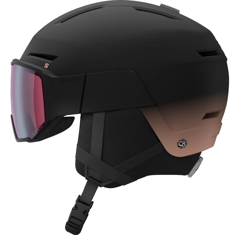 2025 Salomon Osmo Sigma visor ski helmet black/rose-3