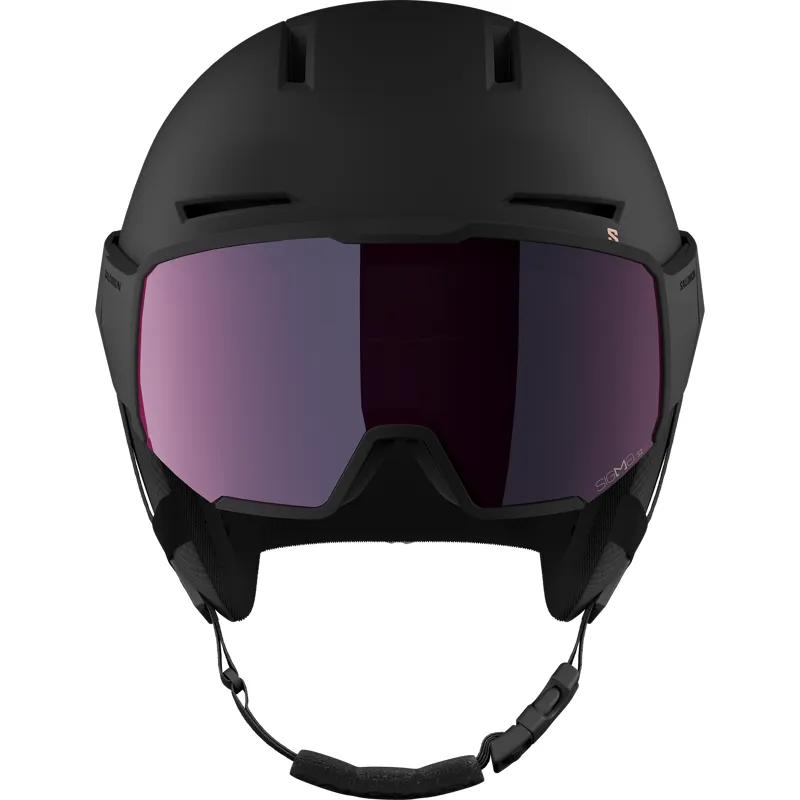 2025 Salomon Osmo Sigma visor ski helmet black/rose-4