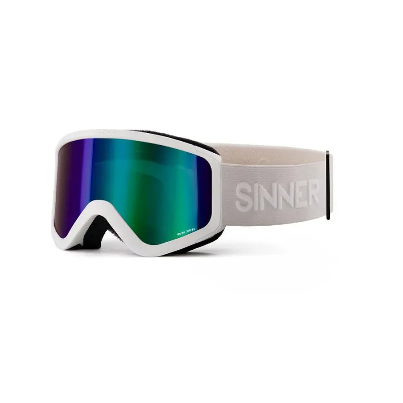 2027 Sinner Snow Cub Jr Ski Goggles White/Green