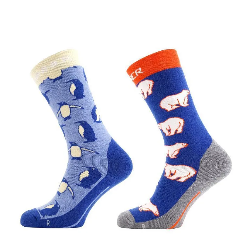 2027 Sinner Ski Socks Jr 2 Pack Polar Bear/Penguin