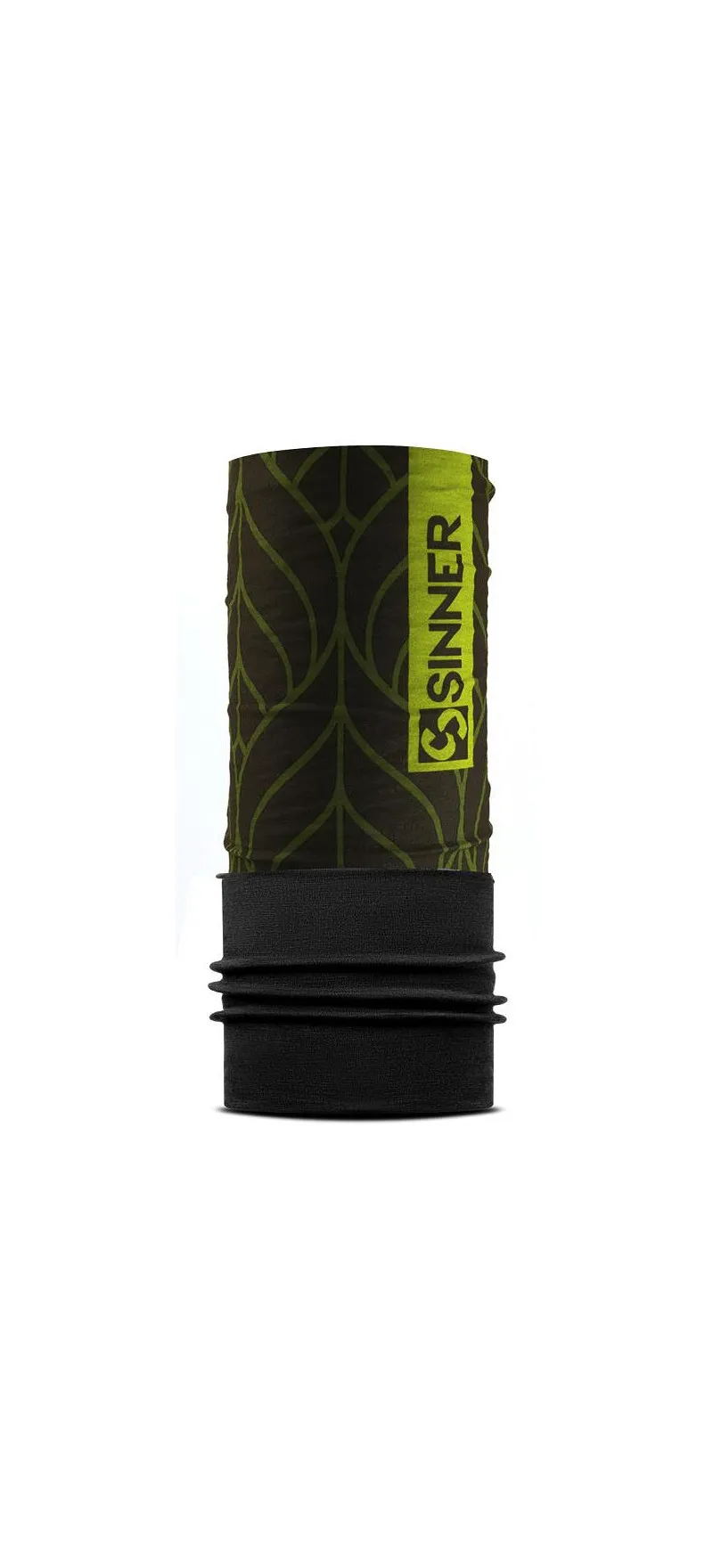 2027 Sinner Neckwarmer Fleece Green Leaves