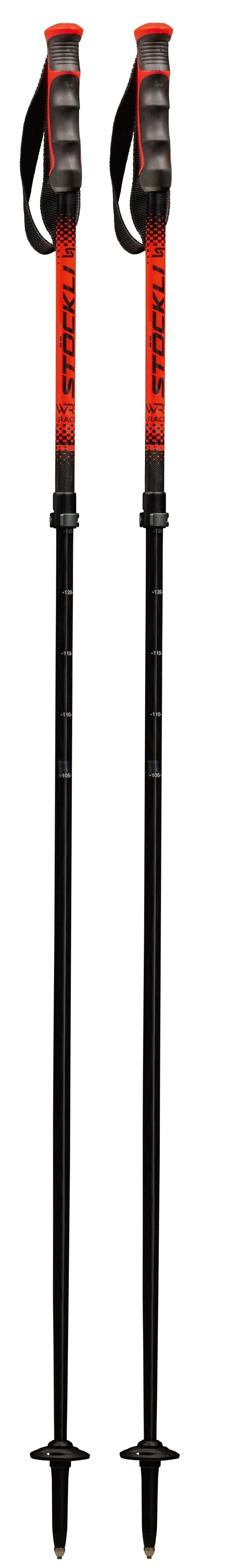 2024 Stockli Carbon Race vario ski poles WRT red